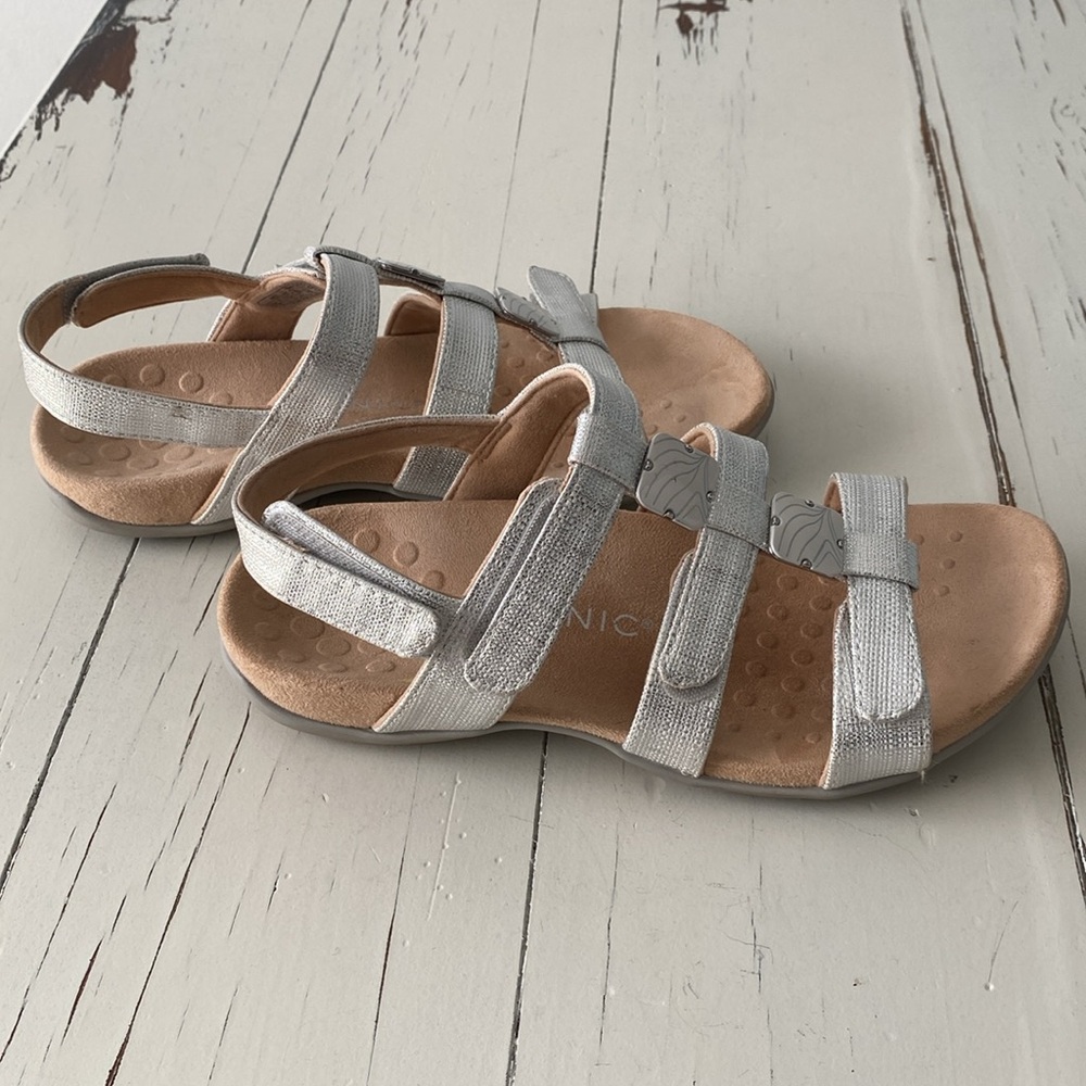 Vionic Metallic Rest Amber Backstrap Sandals 8w - image 6